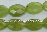 CKA118 15.5 inches 15*20mm faceted oval Korean jade beads