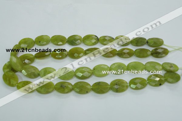 CKA118 15.5 inches 15*20mm faceted oval Korean jade beads