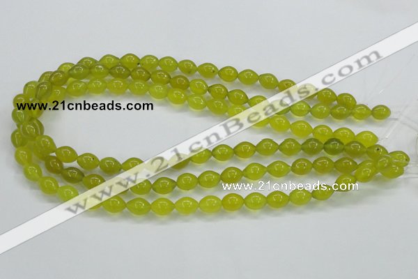 CKA17 15.5 inches 8*10mm rice Korean jade gemstone beads