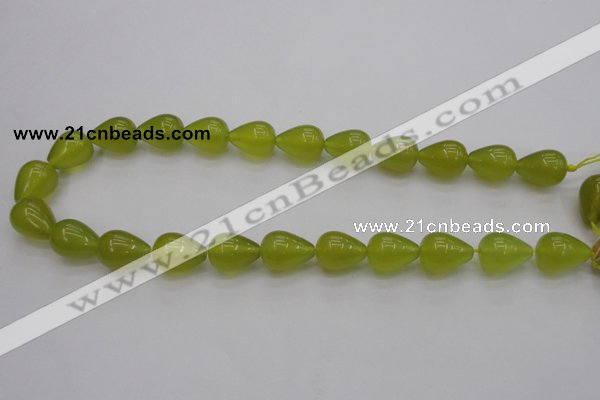 CKA213 15.5 inches 13*18mm teardrop Korean jade gemstone beads