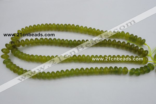 CKA214 15.5 inches 6*10mm rondelle Korean jade gemstone beads