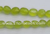 CKA215 15.5 inches 6*8mm nuggets Korean jade gemstone beads