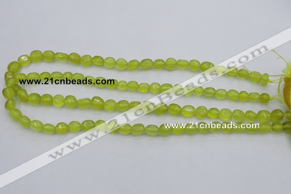 CKA215 15.5 inches 6*8mm nuggets Korean jade gemstone beads