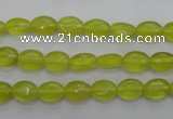 CKA241 15.5 inches 6*8mm oval Korean jade gemstone beads