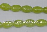 CKA243 15.5 inches 8*12mm oval Korean jade gemstone beads