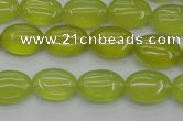 CKA244 15.5 inches 10*14mm oval Korean jade gemstone beads