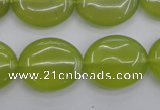 CKA248 15.5 inches 18*22mm oval Korean jade gemstone beads