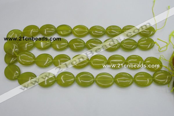 CKA249 15.5 inches 18*22mm oval Korean jade gemstone beads