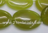 CKA251 15.5 inches 22*30mm oval Korean jade gemstone beads