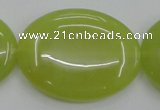 CKA252 15.5 inches 30*40mm oval Korean jade gemstone beads