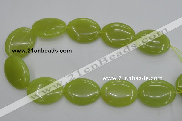 CKA252 15.5 inches 30*40mm oval Korean jade gemstone beads