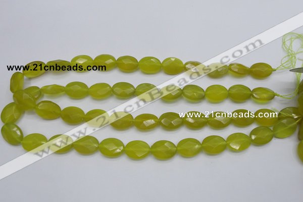 CKA271 15.5 inches 12*16mm faceted oval Korean jade gemstone beads