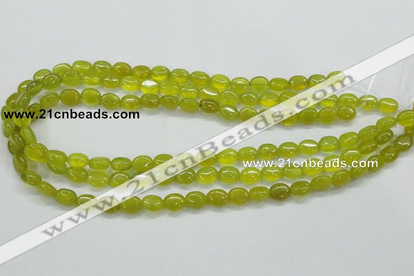 CKA31 15.5 inches 8*10mm oval Korean jade gemstone beads