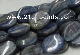 CKC09 16 inches 10*13mm flat oval natural kyanite beads wholesale