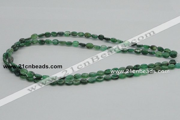 CKC109 16 inches 6*8mm oval natural green kyanite beads wholesale