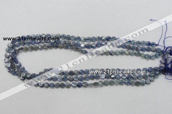 CKC201 15.5 inches 6mm flat round natural kyanite beads wholesale