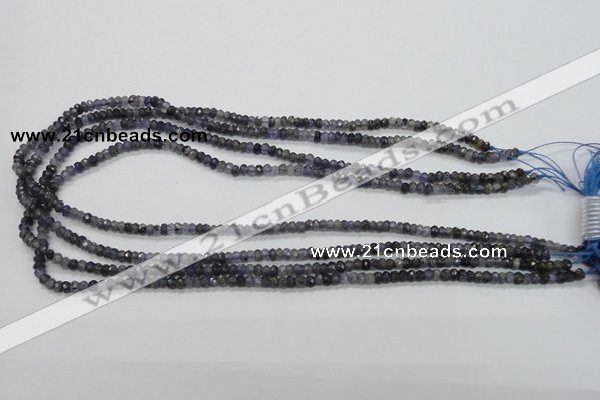 CKC215 15.5 inches 3*4mm faceted rondelle natural kyanite beads