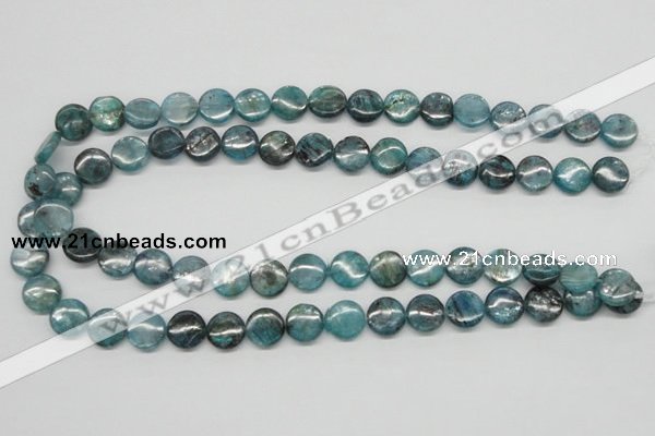 CKC22 16 inches 12mm flat round natural kyanite beads wholesale