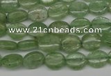 CKC266 15.5 inches 8*10mm oval natural green kyanite beads