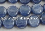 CKC510 15.5 inches 6mm flat round natural Brazilian kyanite beads