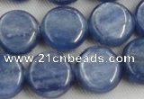 CKC513 15.5 inches 12mm flat round natural Brazilian kyanite beads