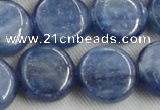 CKC515 15.5 inches 16mm flat round natural Brazilian kyanite beads