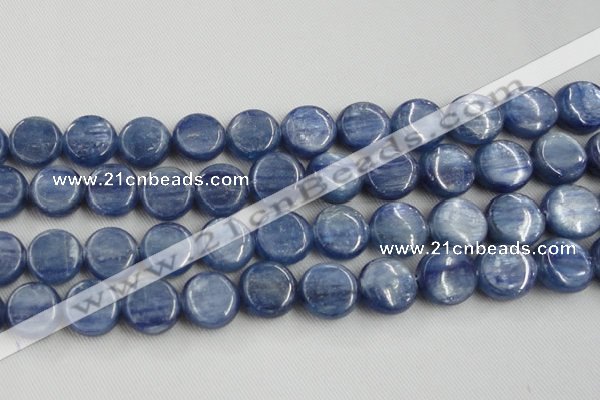 CKC515 15.5 inches 16mm flat round natural Brazilian kyanite beads