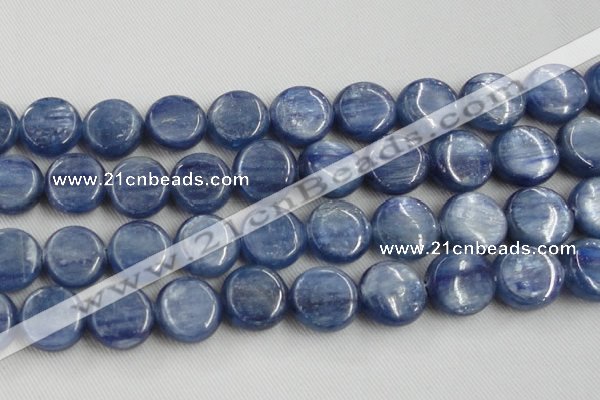 CKC517 15.5 inches 20mm flat round natural Brazilian kyanite beads