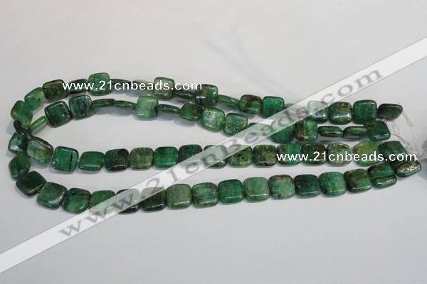 CKC62 15.5 inches 12*12mm square natural green kyanite beads