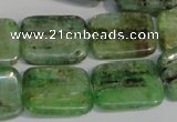 CKC68 15.5 inches 15*20mm rectangle natural green kyanite beads