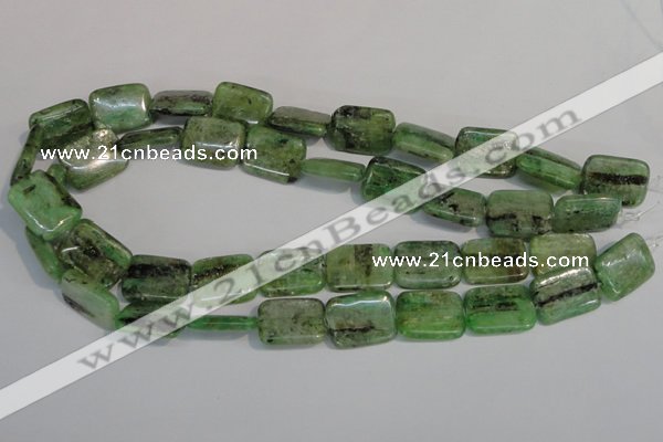 CKC68 15.5 inches 15*20mm rectangle natural green kyanite beads