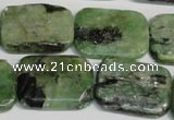 CKC69 15.5 inches 18*25mm rectangle natural green kyanite beads