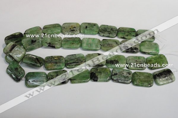 CKC69 15.5 inches 18*25mm rectangle natural green kyanite beads