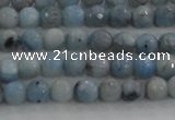 CKC701 15.5 inches 6mm faceted round imitation blue kyanite beads