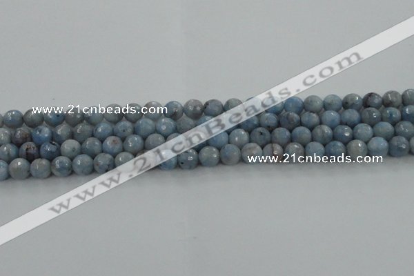 CKC702 15.5 inches 8mm faceted round imitation blue kyanite beads