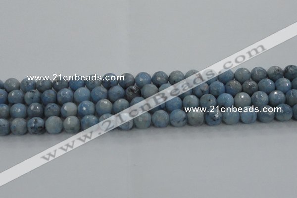 CKC703 15.5 inches 10mm faceted round imitation blue kyanite beads