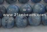 CKC705 15.5 inches 14mm faceted round imitation blue kyanite beads