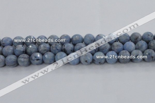 CKC706 15.5 inches 16mm faceted round imitation blue kyanite beads