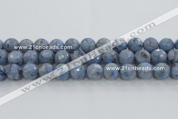 CKC707 15.5 inches 18mm faceted round imitation blue kyanite beads