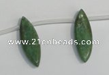 CKC72 15.5 inches 10*30mm marquise natural green kyanite beads