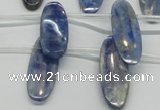 CKC76 Top drilled 10*30mm oval natural kyanite gemstone beads