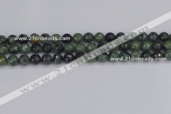 CKJ312 15.5 inches 8mm faceted round kambaba jasper beads