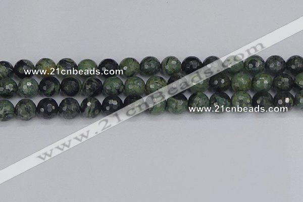 CKJ313 15.5 inches 10mm faceted round kambaba jasper beads