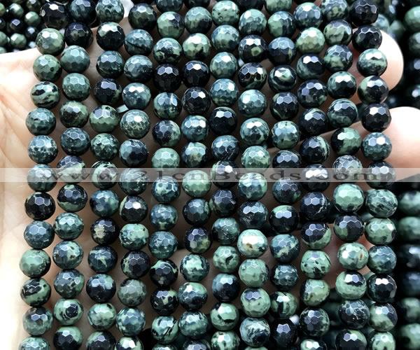 CKJ334 15 inches 6mm faceted round kambaba jasper beads wholesale