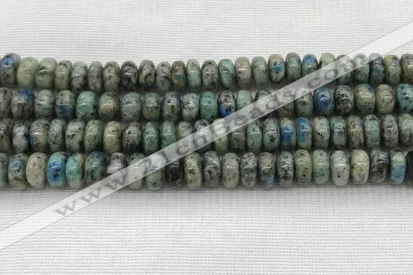 CKJ436 15.5 inches 5*8mm - 5*9mm rondelle natural k2 jasper beads