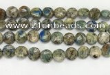 CKJ487 15.5 inches 11mm flat round natural k2 jasper beads