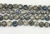 CKJ492 15.5 inches 10mm flat round natural k2 jasper beads