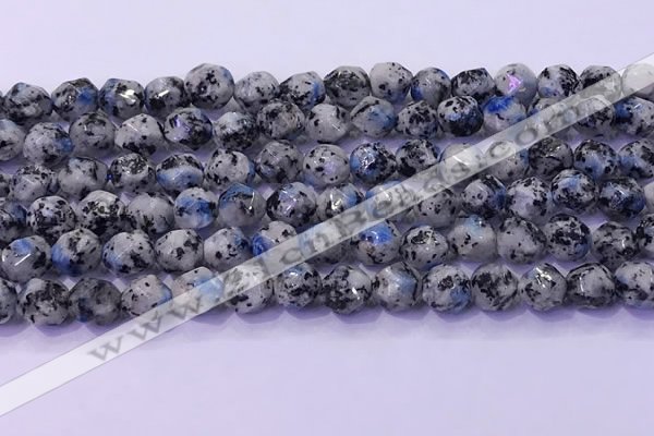 CKJ707 15.5 inches 8mm faceted nuggets imitation k2 jasper beads