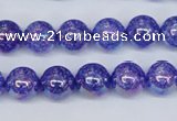 CKQ101 15.5 inches 6mm round AB-color dyed crackle quartz beads