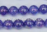 CKQ102 15.5 inches 8mm round AB-color dyed crackle quartz beads